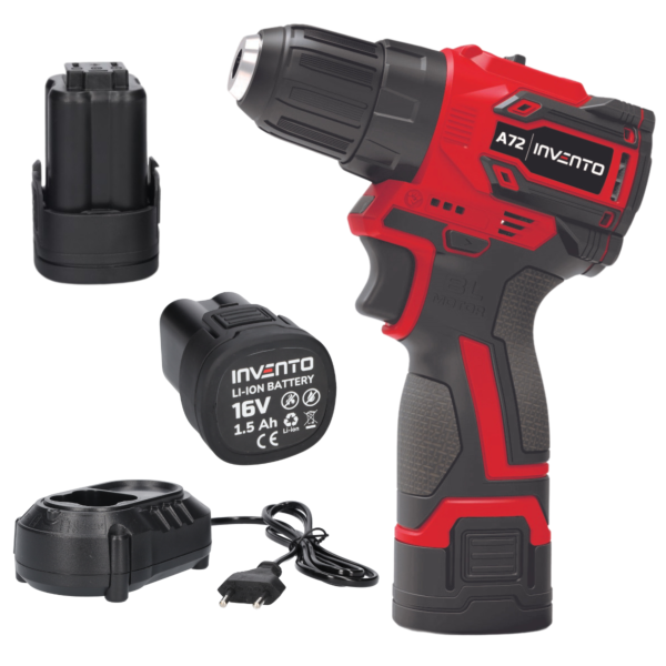 Cordless Drill 3 8 INVENTO A72 Set 2x 1.5Ah Batteries Pitzone