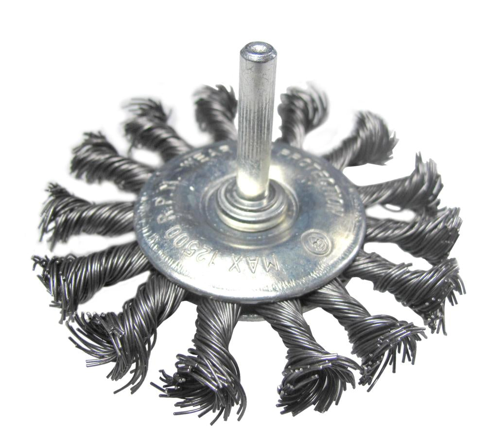 Wheel Brush 75mm Knotted