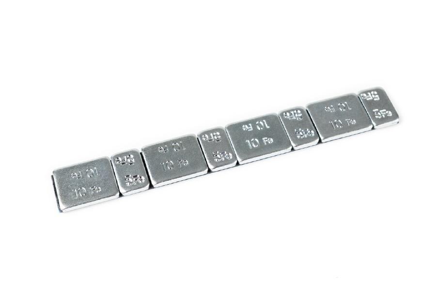 Adhesive strip (Zinc plated steel)   4 x 5 gr., 4 x 10 gr.