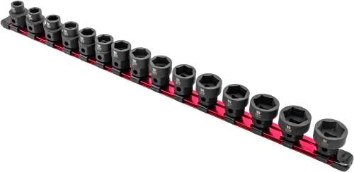 Welzh - Impact Sockets; 15-Piece Extra Stubby Hex Shanked 1/2&#39;&#39;dr 10-24mm
