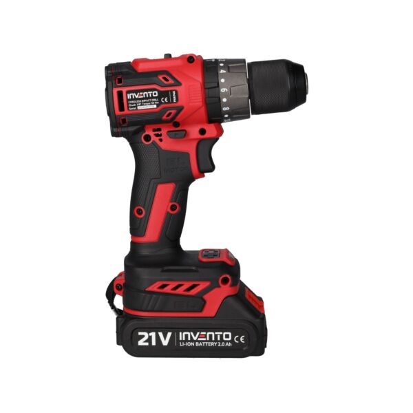 Cordless Impact Drill 3/8&quot; INVENTO A74U - Set in a Case + 2 Ah Battery + 4 Ah Battery + Charger