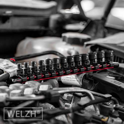 Welzh - Impact Sockets, 13-Piece Extra Stubby Hex Shanked 1/4''dr 4-15mm