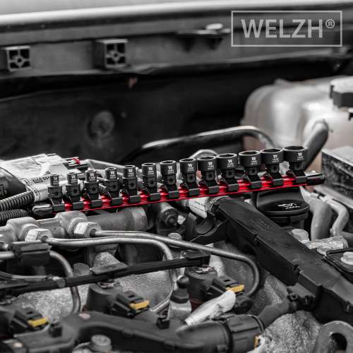 Welzh - Impact Sockets, 13-Piece Extra Stubby Hex Shanked 1/4''dr 4-15mm