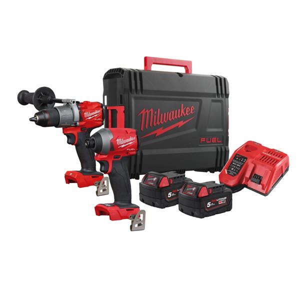 Milwaukee M18 FUEL Combi Drill &amp; Impact Driver (2x5Ah)