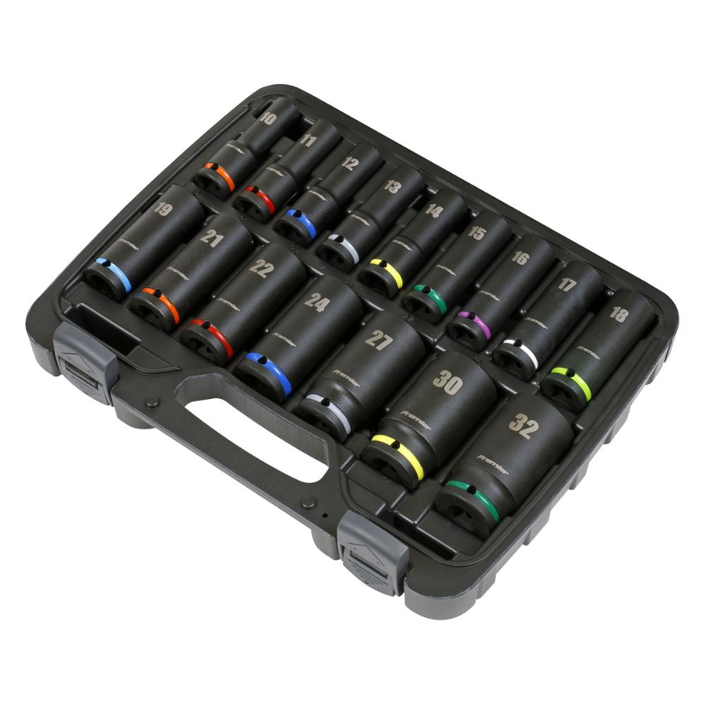 SEALEY IMPACT SOCKET SET 16PC 1/2 SQ DRIVE