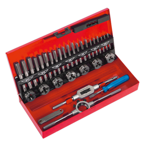 SEALEY TAP AND DIE SET 32PC SPLIT DIES METRIC