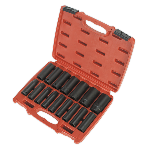 SEALEY IMPACT SOCKET SET 16PC 1/2 SQ DRIVE