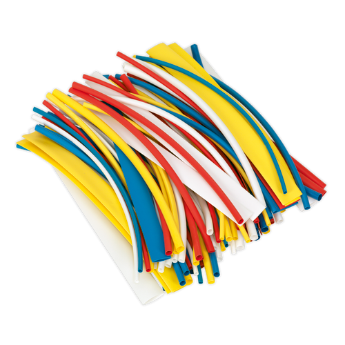 SEALEY HEAT SHRINK TUBING MIXED COLOURS 200