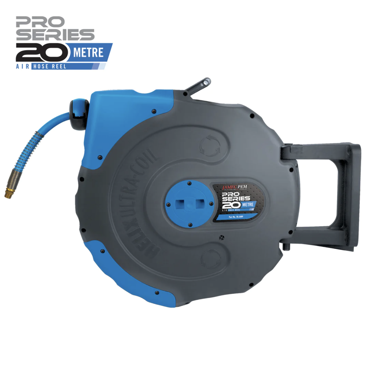 JAMEC PEM Pro Series Auto-Retracting Air Hose Reel with Wall Mount