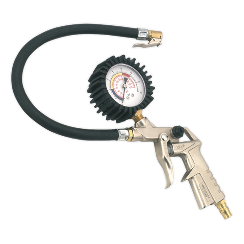 SEALEY TYRE INFLATOR WITH CLIP ON CONNECTOR