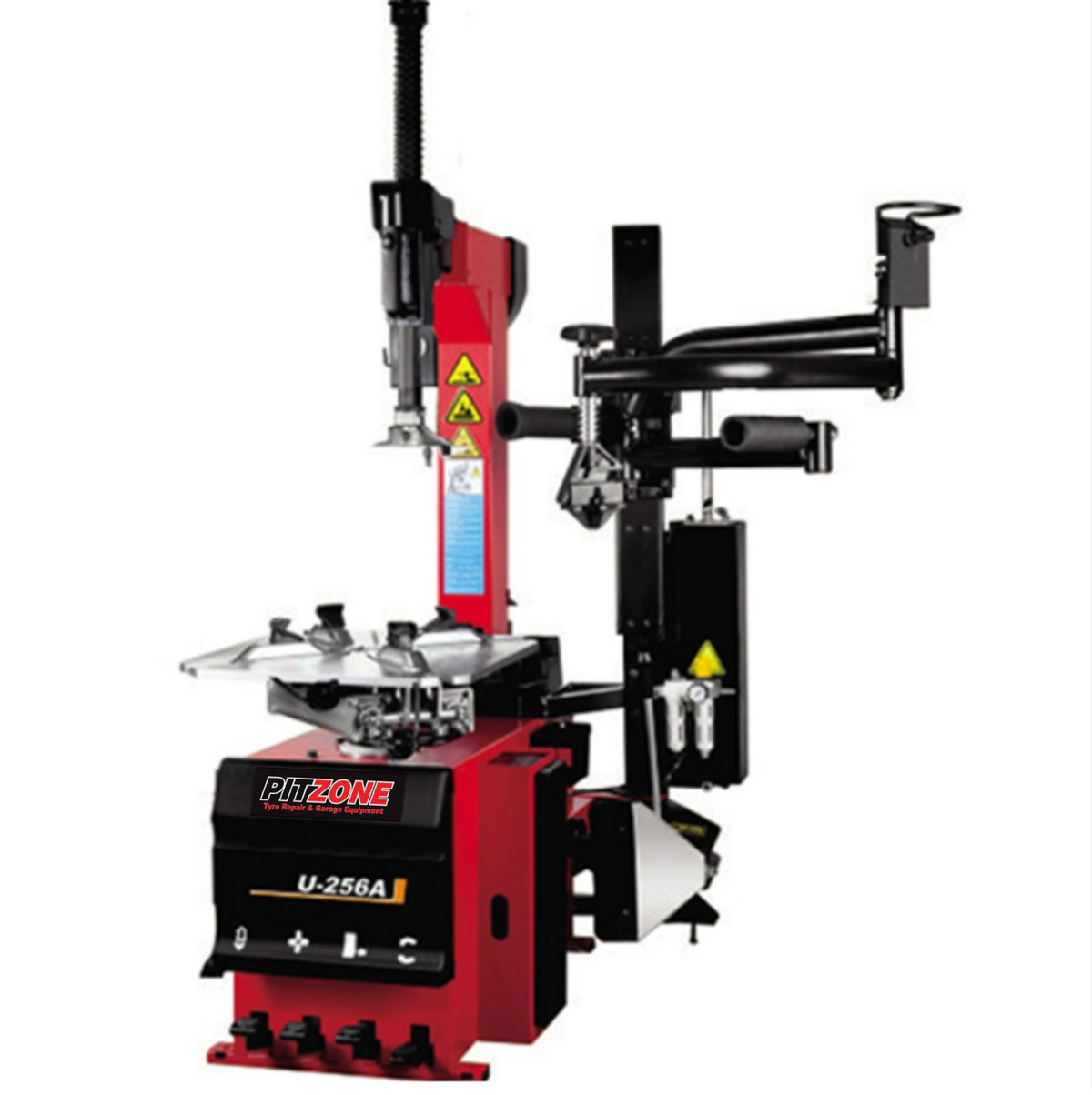Pitzone U256A Fully Automatic Tilt Back Tyre Changer with Assist Arm Integrated bead blaster and  Large 26&quot; turnatble