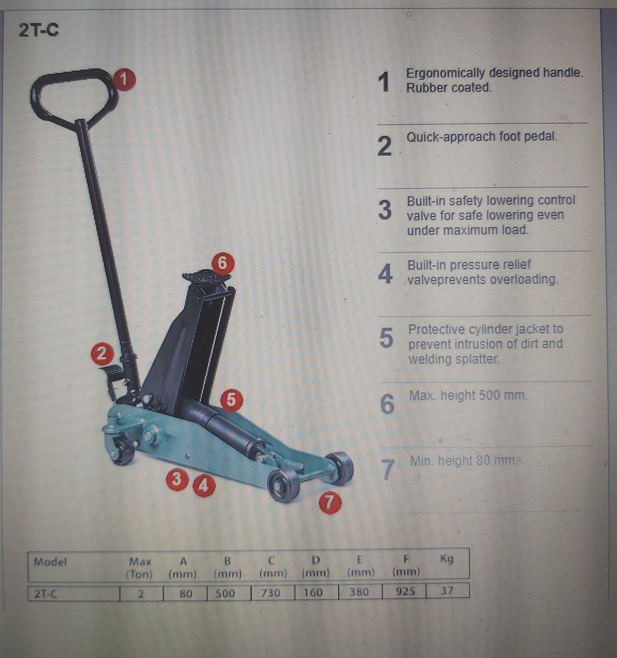 Compac 2-TC Trolley Jack