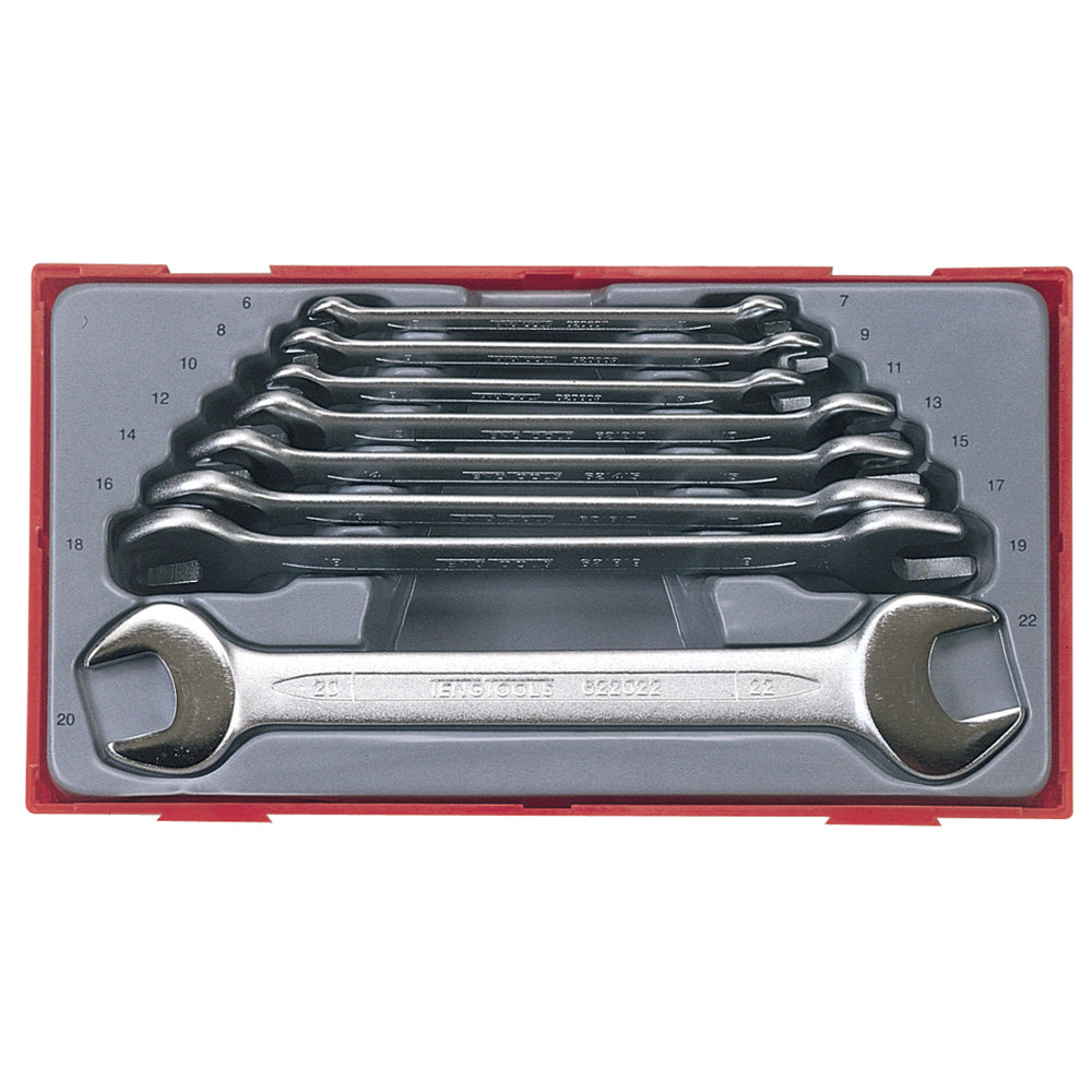 Teng Tools 8 Piece, Metric, Double Open Ended Spanner Set
