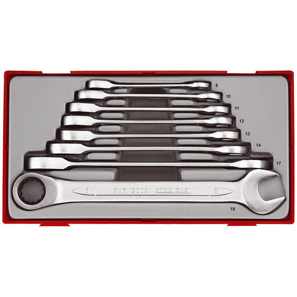 Teng Tools Ratcheting Combination Spanner Set RS TT1 8 Pieces - TT6508RS