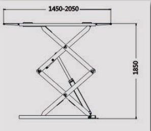 Pitzone Full Hight Surface Mounted Scissor Lift 3Ton