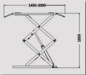 Pitzone Full Hight Surface Mounted Scissor Lift 3Ton